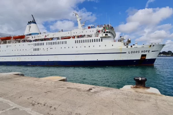 the world's largest floating book fair, docked in Mombasa.