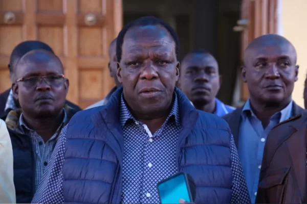 Former Kakamega Governor Wycliffe Oparanya during a past press address.